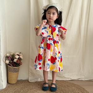 韓国スタイル カラフル フルーツ ワンピース トドラー ベビー 新生児 キッズ 子供服