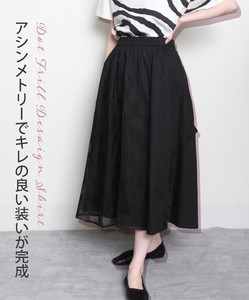 【2024年ss新作】ドット柄オーガンジー フリルデザインスカート春夏 BRILLANTE東京