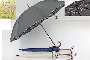 晴雨兼用傘　フリルボーダー　サクラ骨