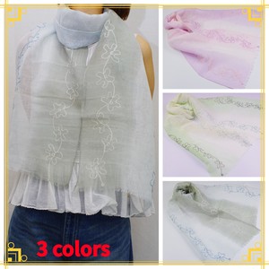 Stole Gradation Embroidered Stole 2024 NEW 2-colors