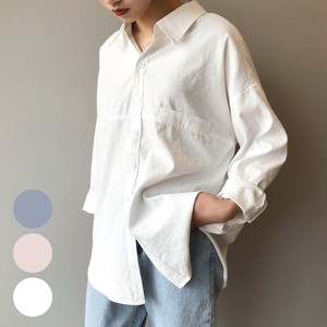 Button Shirt/Blouse Oversized Front Pocket 2024 Spring/Summer
