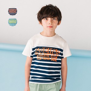 Kids' Short Sleeve T-shirt Border Switching