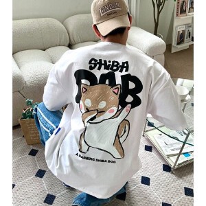 T-shirt Shiba Dog Unisex 2024 Spring/Summer