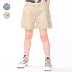 Kids' Short Pant Twill Plain Color Stretch Denim 3/10 length