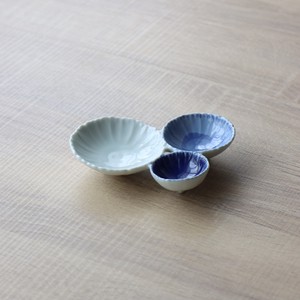 染濃淡三種皿 (小) 小皿 薬味皿 醤油皿 豆皿 [日本製/有田焼/和食器]