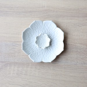 Main Plate Silver White Arita ware Mamesara 16cm Made in Japan