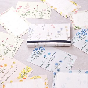 花たちのメッセージカード3colors【ケース付】