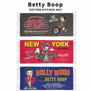 ベティちゃん ベティブープ Betty Boop Cotton Mat コットン キッチンマット フリンジ付き キッチン 玄関