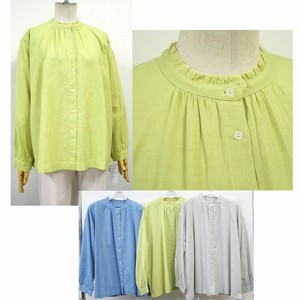 Button Shirt/Blouse Band Collar 2024 Spring/Summer