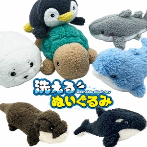 动物/鱼玩偶/毛绒玩具 毛绒玩具 水獭 鲨鱼 虎鲸 企鹅 海豚