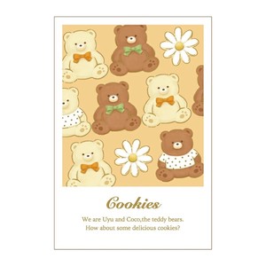 【新商品】cafe teddy ポストカード「クッキー」【ROKKAKU】【日本製】