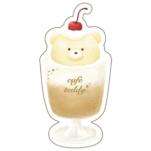 【新商品】cafe teddy ステッカー「フロート」【ROKKAKU】【日本製】