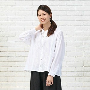 Button Shirt/Blouse Cotton Embroidered 2023 New