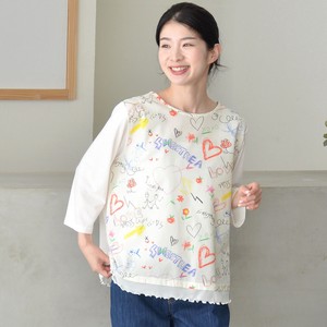 T-shirt Switching Cut-and-sew 7/10 length