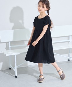 Kids' Casual Dress Double Gauze French Sleeve One-piece Dress Short-Sleeve