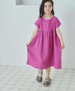Kids' Casual Dress Double Gauze French Sleeve