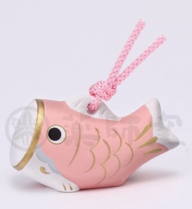 Animal Ornament Pink Clay Bell