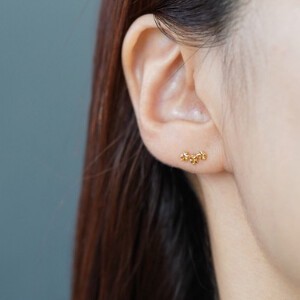 Pierced Earrings Cubic Zirconia earring Scallop