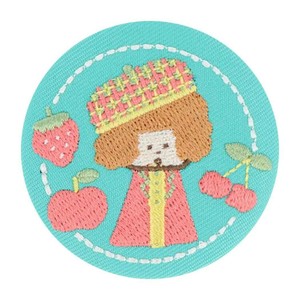 【缶バッジ】mizutama 刺繍缶バッジ G グリーン