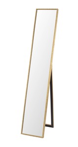 スタンドミラー レトロ柄　壁掛け　吊り鏡　コンパクト　飛散防止　完成品　ゴールド　幅28cmX高さ147cm