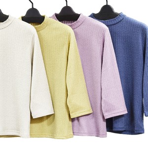 T-shirt High-Neck Border NEW 2024 Spring Made in Japan