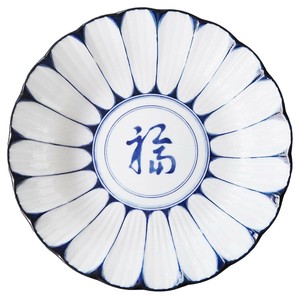 アワサカ 花万葉 アワソメ 8.0 深皿 大輪 23.5cm[日本製/美濃焼/和食器]