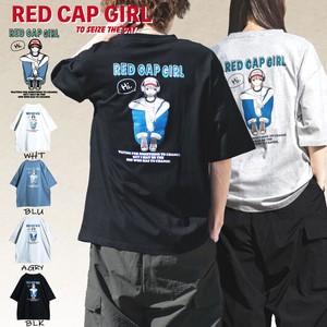 T 恤/上衣 后背印花 RED CAP GIRL