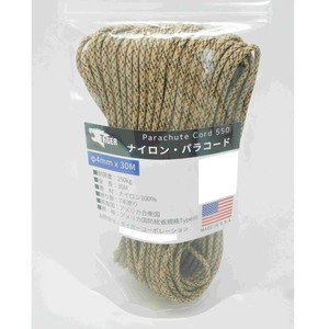 TIGER(タイガー) S-501　パラコード　 セフティオレンジ　30Mx4mm