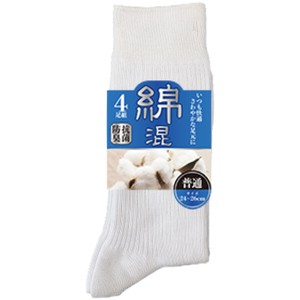 Crew Socks Antibacterial Finishing White Socks Men's