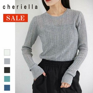 【SALE】シアーランダムリブニット/cheriella