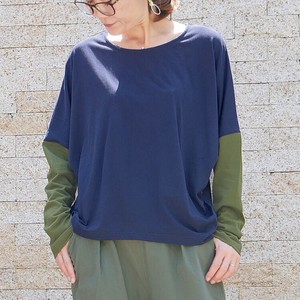 T-shirt Dolman Sleeve Color Palette Switching Cut-and-sew