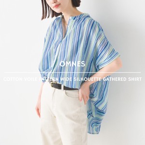 Button Shirt/Blouse Patterned All Over Cotton 2024 Spring/Summer