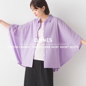 Button Shirt/Blouse Dolman Sleeve Cotton 2024 Spring/Summer
