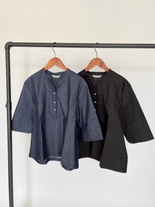 Button Shirt/Blouse Twill Cotton Denim