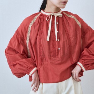 [SD Gathering] Button Shirt/Blouse Lace Blouse Cotton