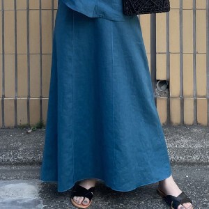 【SDギャザリング】リネンキャンバスメローラインセミフレアスカート