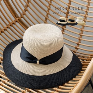 Capeline Hat Bicolor Ribbon Spring/Summer
