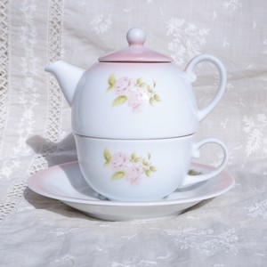 Teapot Bird Pottery Rose Knickknacks Made in Japan