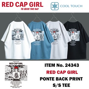 T 恤/上衣 冷感 后背印花 RED CAP GIRL