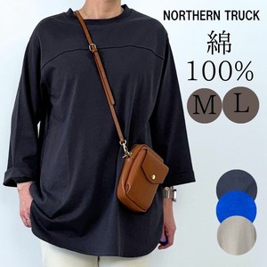T-shirt Pullover Plain Color T-Shirt Long T-shirt Ladies 9/10 length