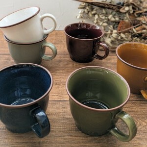 【ナチュラルカントリー】マグカップ（マグ大）　全6色　（美濃焼・日本製・陶磁器）/山智