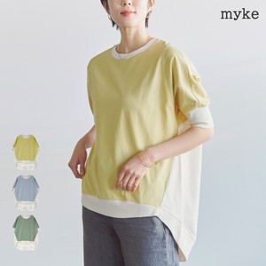 T-shirt Dolman Sleeve Color Palette Pullover Bicolor 5/10 length