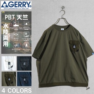 【24SS新作】GERRY 水陸両用 PBT天竺 ナイロンポケット 半袖T-shirt