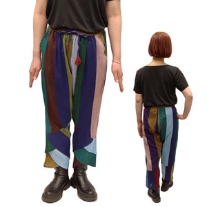 Full-Length Pant Design Patchwork Stripe