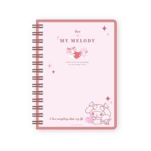 【5月入荷予定】サンリオキャラクターズ デコレクションノートブック ピンク＆レッド