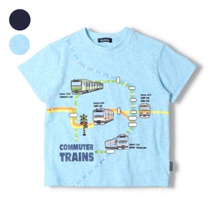 在来線電車路線図半袖Tシャツ   F32811  日本製、本体綿100%、 山手・中央・京浜東北・中央・総武線