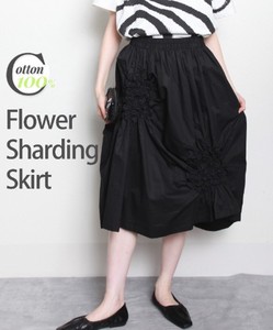 【SDギャザリング】【2024年ss新作】フラワーシャーリング デザインスカート  春夏BRILLANTE東京（184281）