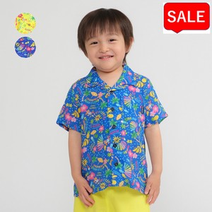 Kids' Short Sleeve Shirt/Blouse Patterned All Over Colorful Rayon Tropical