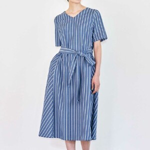 Casual Dress Chambray Stripe One-piece Dress Organic Cotton