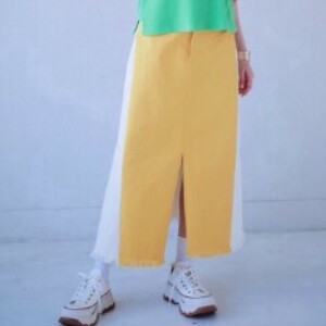 Skirt Color Palette Bicolor Fringe Bottoms Spring/Summer Ladies'